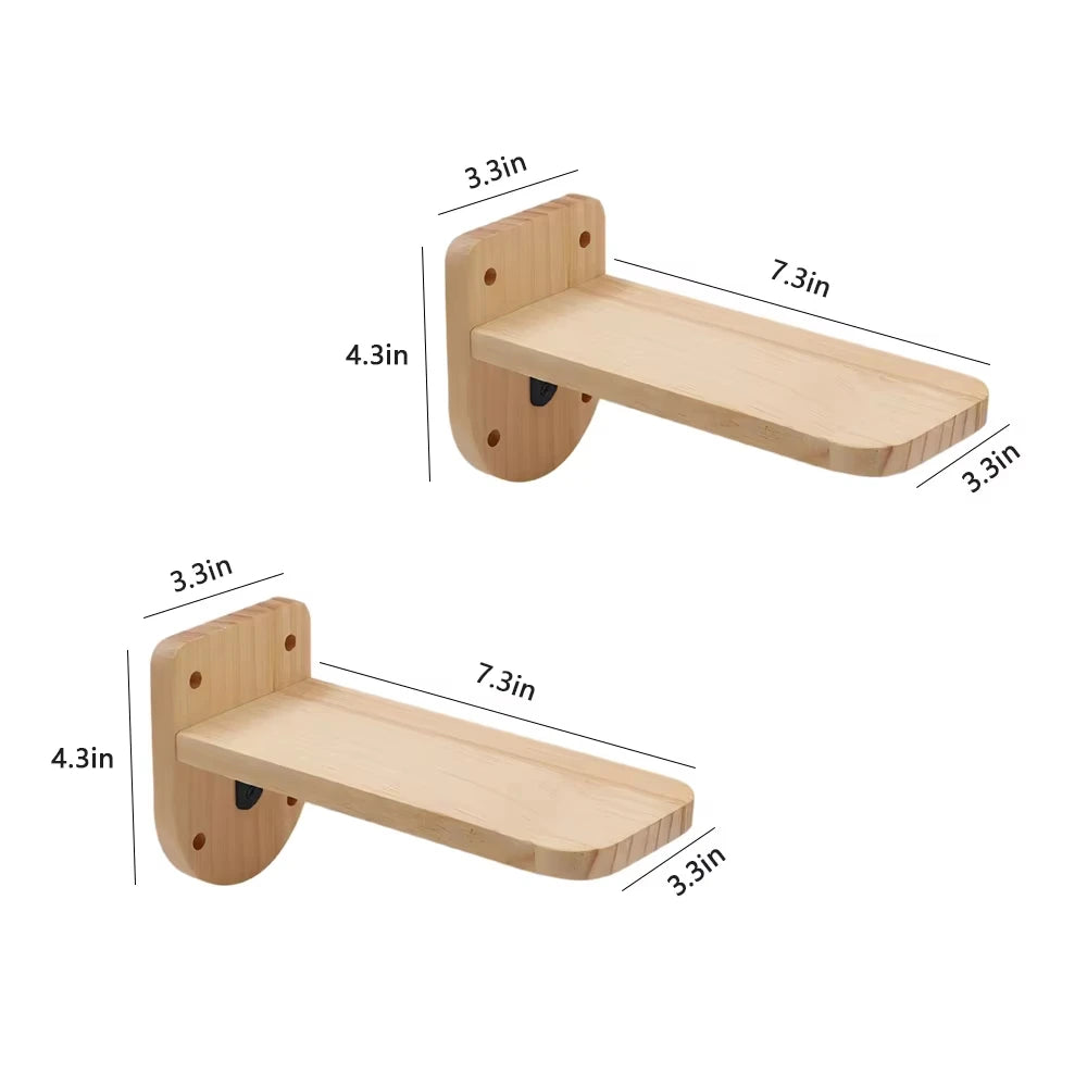 CWV Wall Mounted Cat Shelves Set With Moon Star Perch