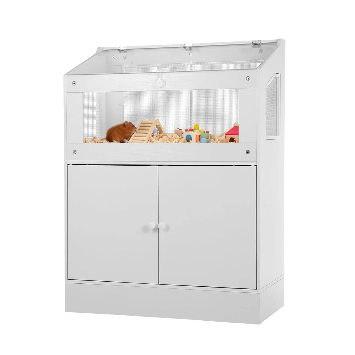 HiMISS Acrylic Small Animal Cage With Storage Cabinet For Pets