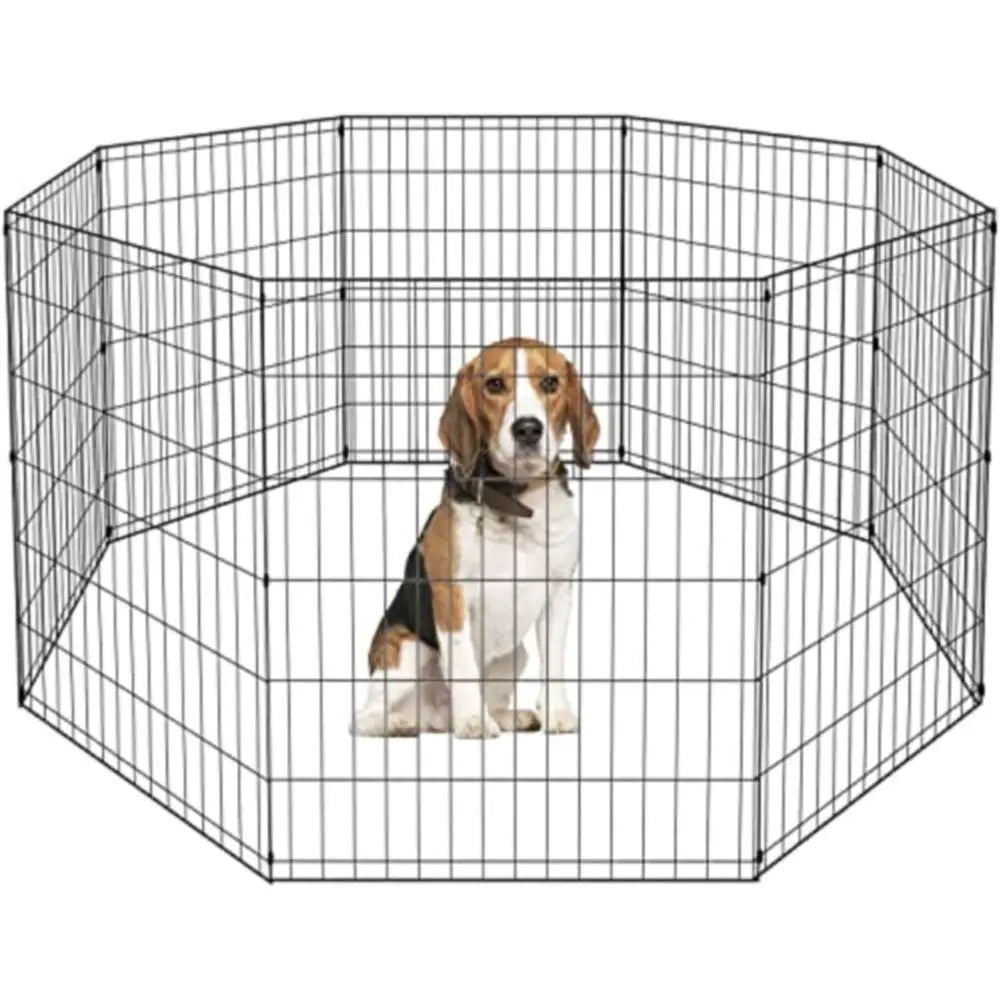Portable Metal Dog Playpen With Door For Indoor Outdoor Exercise