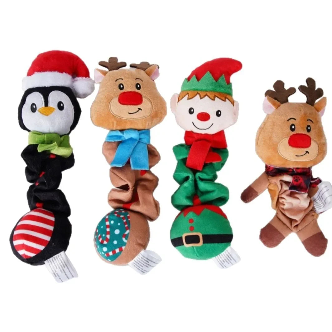 Christmas Elf Penguin Interactive Squeaky Dog Toy For Pets