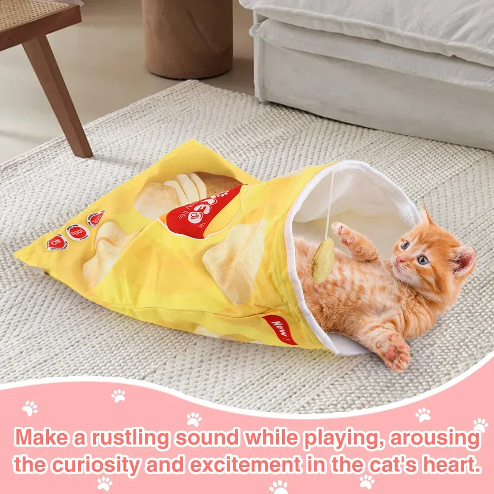 Interactive Collapsible Cat Tunnel Toy For Active Play