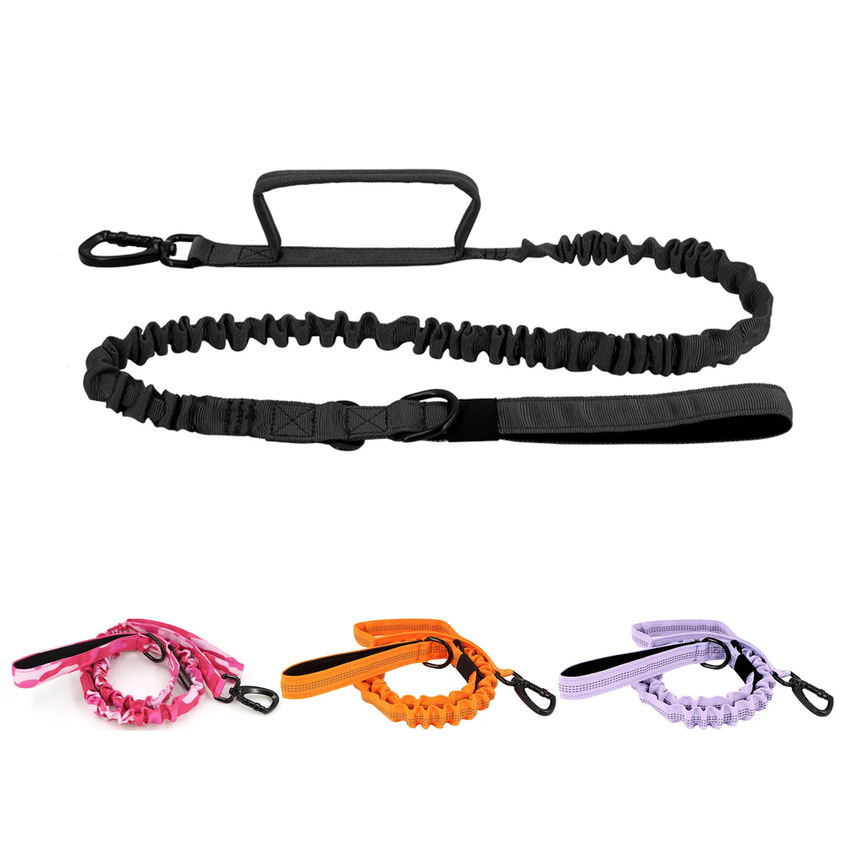 PETRAVEL Adjustable Military Dog Leash With Dual Control Handles