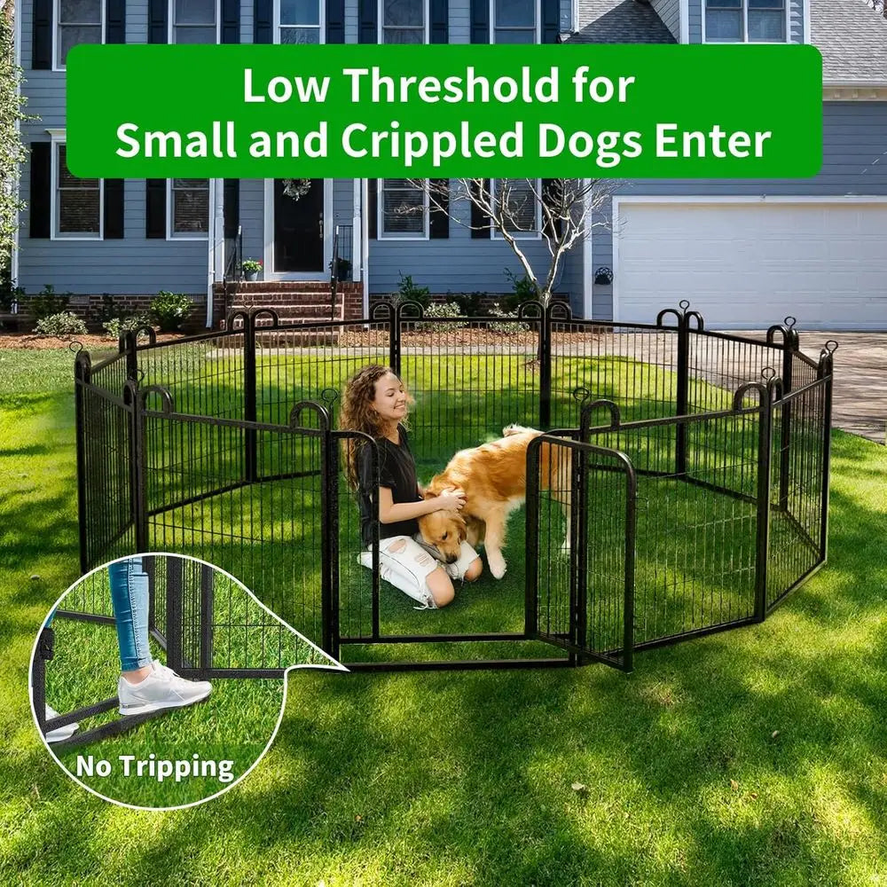 Durable Steel Dog Playpen For Outdoor Portable Camping Enclosure