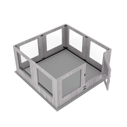 BINGOPAW Tempered Glass Dog Playpen With Waterproof Whelping Pad