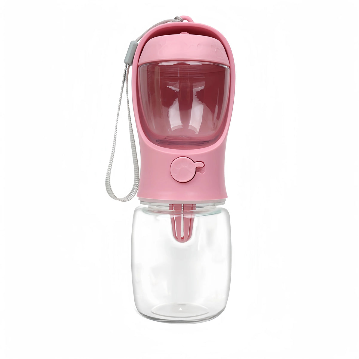 Portable Pet Travel Water Bottle With Integrated Food Bowl