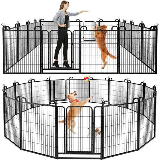 Durable Steel Dog Playpen For Outdoor Portable Camping Enclosure