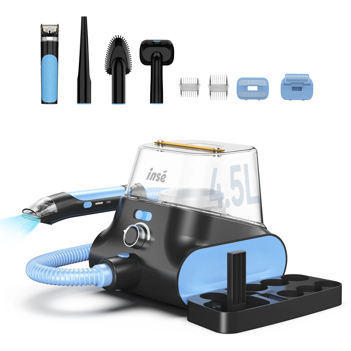 INSE P30 Low Noise Pet Grooming Vacuum With Clipper and Hair Collection
