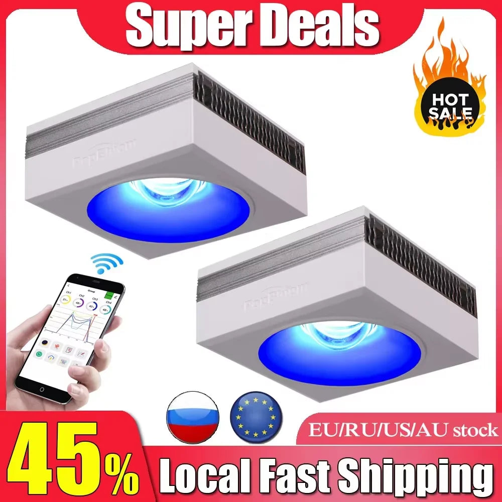 PopBloom WiFi Full Spectrum LED Reef Aquarium Light for Coral