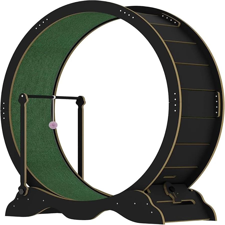 Indoor Cat Exercise Wheel With Detachable Carpeted Running Track