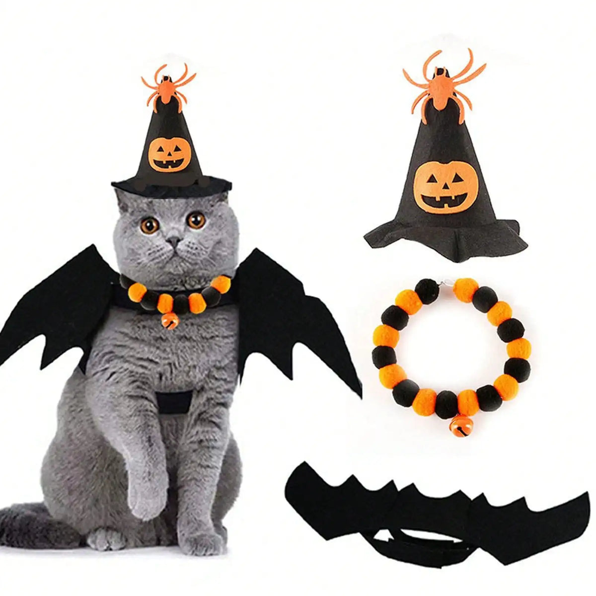 Halloween Pet Costume And Accessory Set For Cute Pets