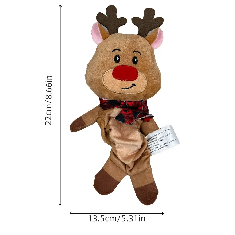 Christmas Elf Penguin Interactive Squeaky Dog Toy For Pets