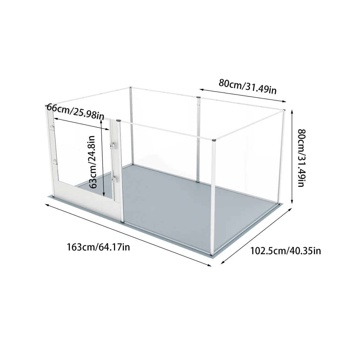 BINGOPAW Acrylic Whelping Playpen With Waterproof Pad For Pets
