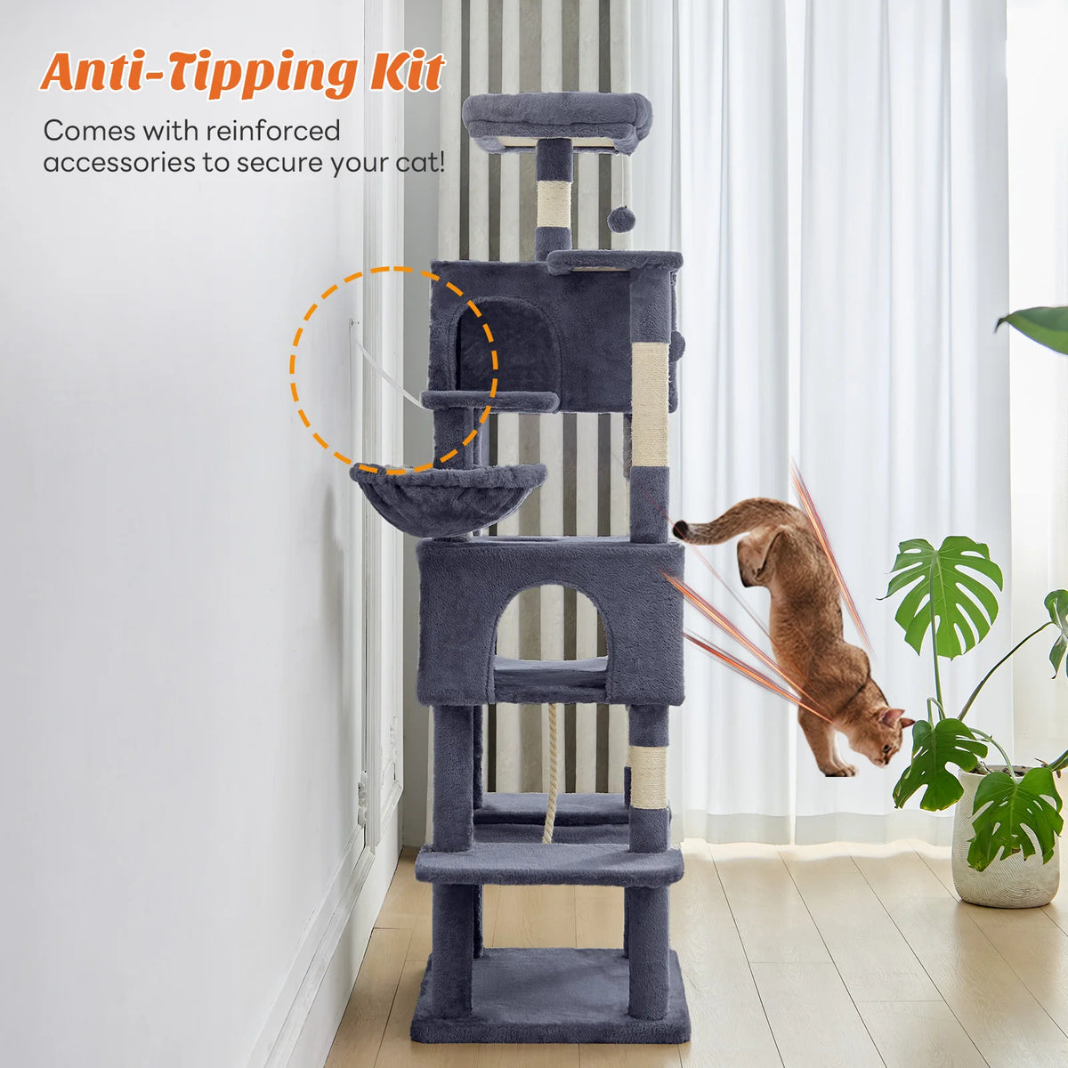 MCQ Multi Level Cat Tree Tower With Sisal Scratching Posts
