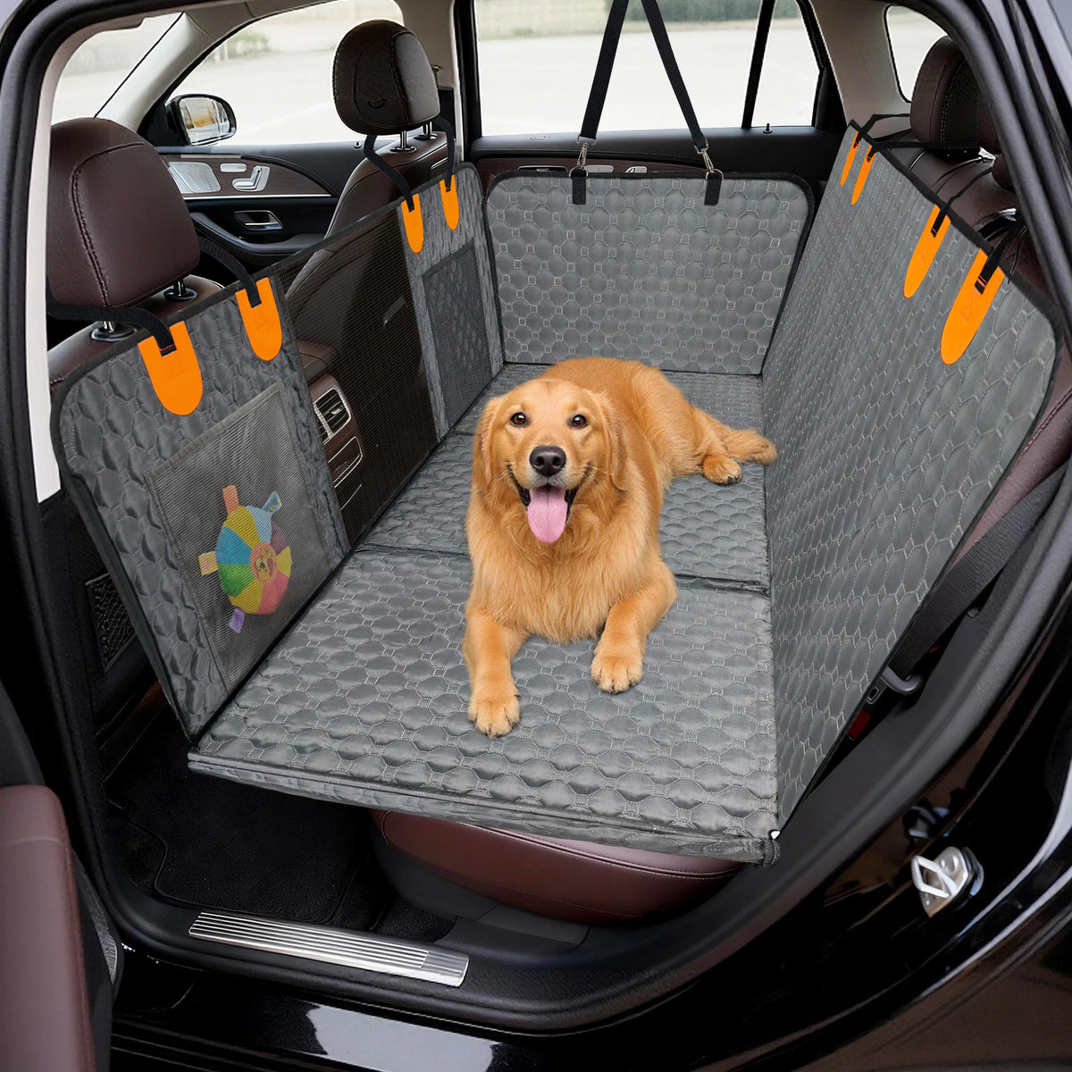 Hard Bottom Dog Car Seat Extender And Waterproof Hammock Cover