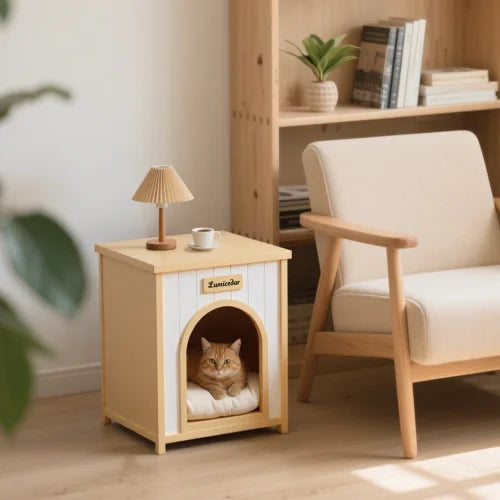 FSC Certified Solid Wood Pet House for Cats and Dogs