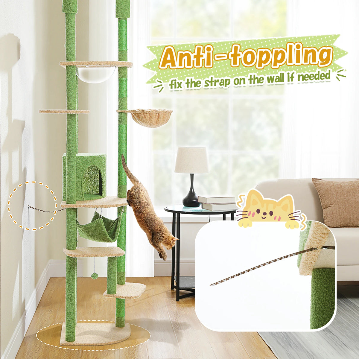 PAWZ Road Multi Level Cat Tree With Scratching Posts Cozy Condo