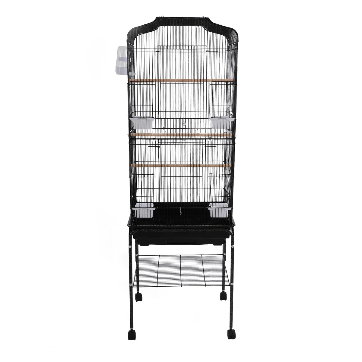 Spacious Iron Bird Cage With Wheels For Cockatiels And Finches