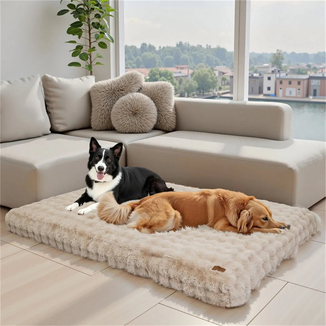 BORWART Ultra Plush Washable Dog Bed With Removable Soft Cushion