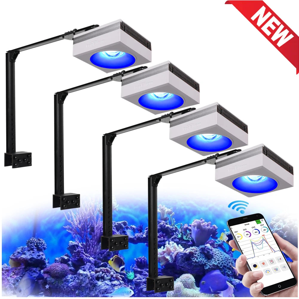 PopBloom WiFi Full Spectrum LED Reef Aquarium Light for Coral