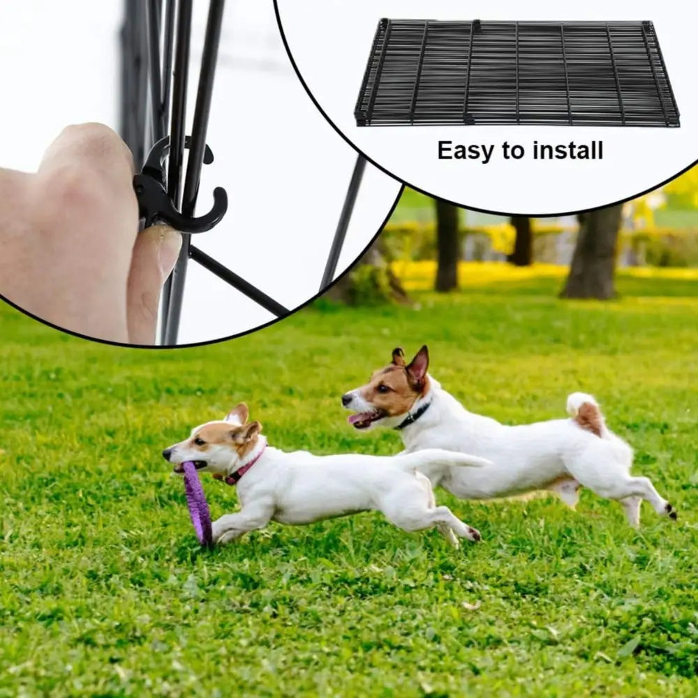Portable Metal Dog Playpen With Door For Indoor Outdoor Exercise