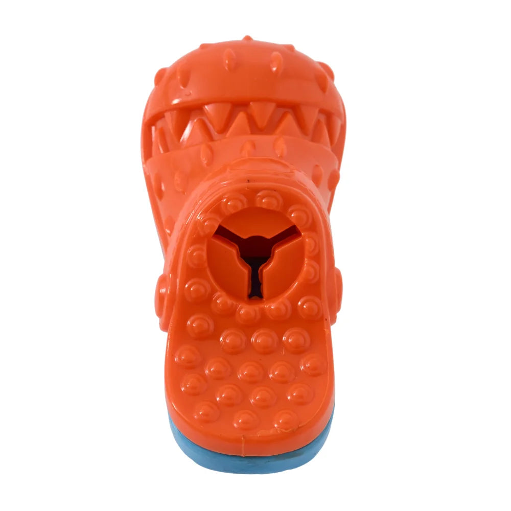 Durable TPR Dog Chew Toy With Squeaker And Treat Dispenser