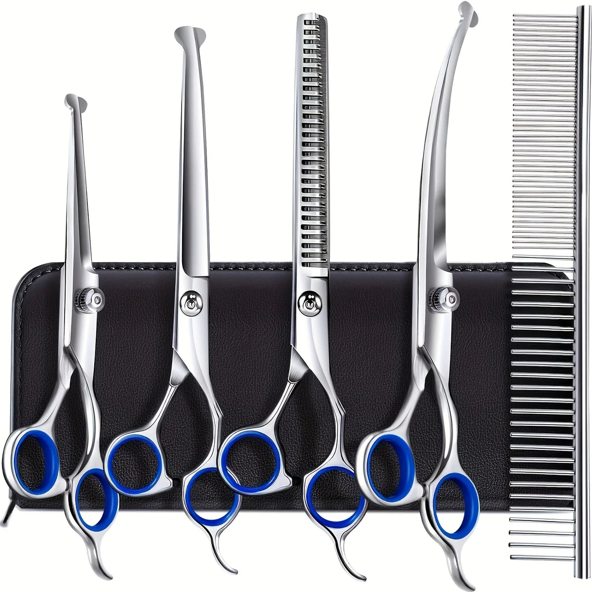 4CR Stainless Steel Dog Grooming Scissors With Rounded Safety Tips