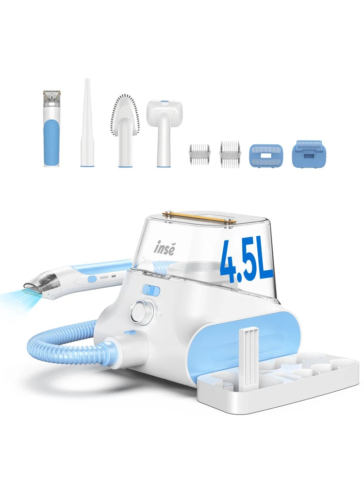 INSE P30 Low Noise Pet Grooming Vacuum With Clipper and Hair Collection
