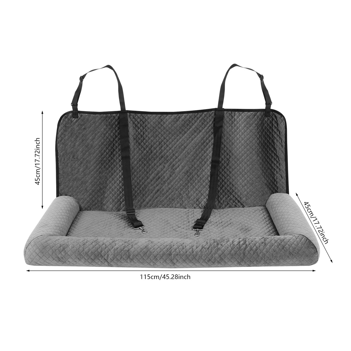 Bymaocar Dog Car Seat Bed With Safety Tethers For Travel