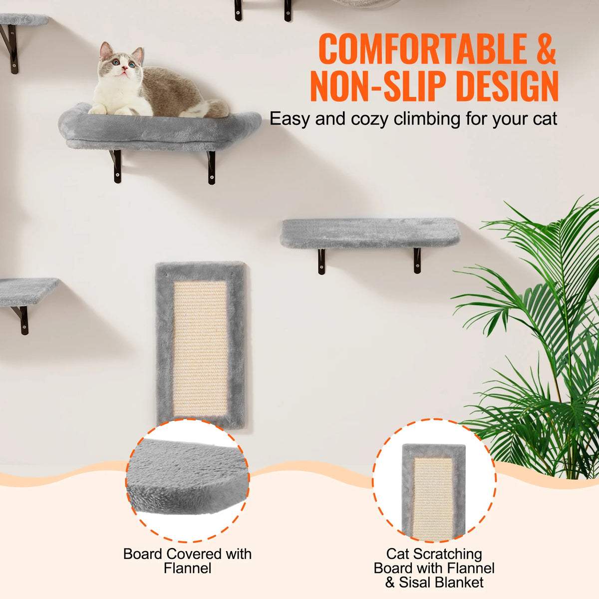 Wall Mounted Cat Shelves And Perches With Jumping Boards