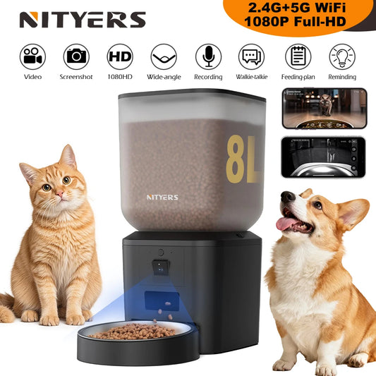Nityers Smart Automatic Cat Feeder With Night Vision Camera