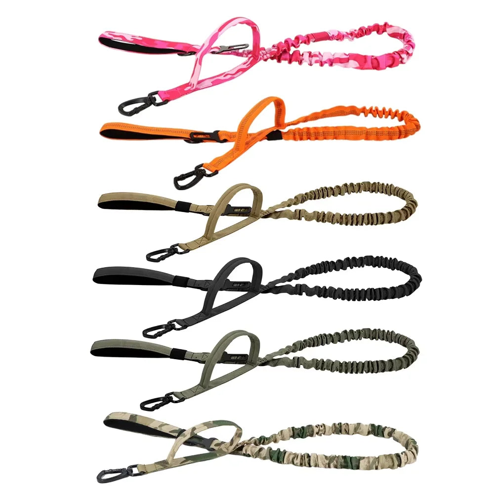 PETRAVEL Adjustable Military Dog Leash With Dual Control Handles