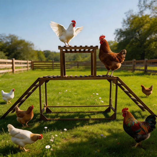 Bingopaw Wooden Chicken Perch Swing Roosting Ladder