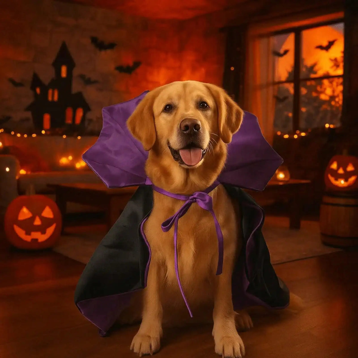 Adjustable Halloween Pet Cape Costume With Soft Comfortable Fabric