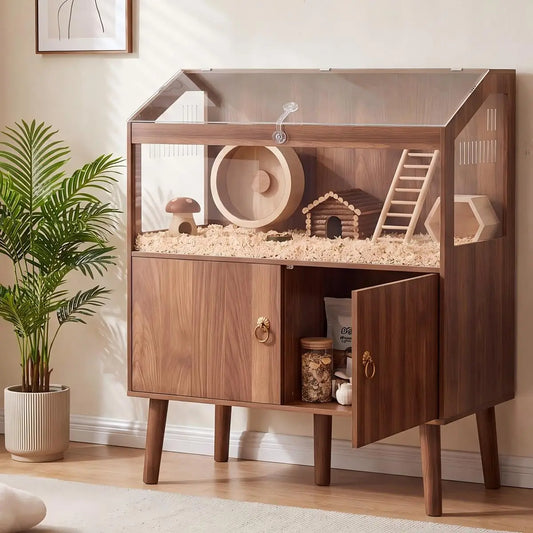 Premium Wooden Pet Enclosure Cabinet Housing For Hamsters