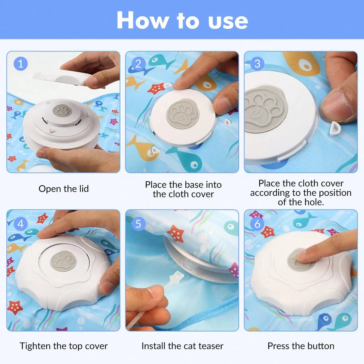 Automatic Rechargeable Interactive Cat Toy With Moving Feathers
